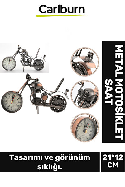 Carlburn Özel Üretim Vintage Nostaljik Şık Dekoratif Alarmlı Pilli Kaliteli M...