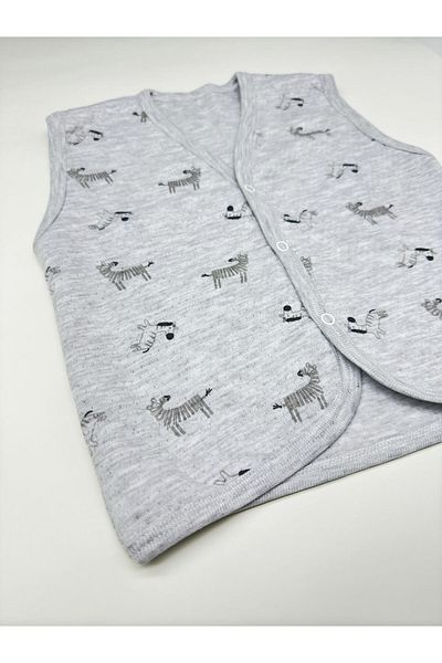 EM&FA TEKSTİL Zebra Patterned 100% Cotton Children's Vest