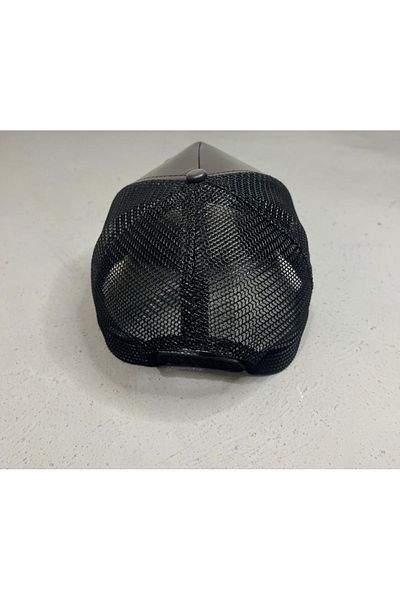 Store ışık Leather Animal Figured Unisex Hat with Mesh Adjustable