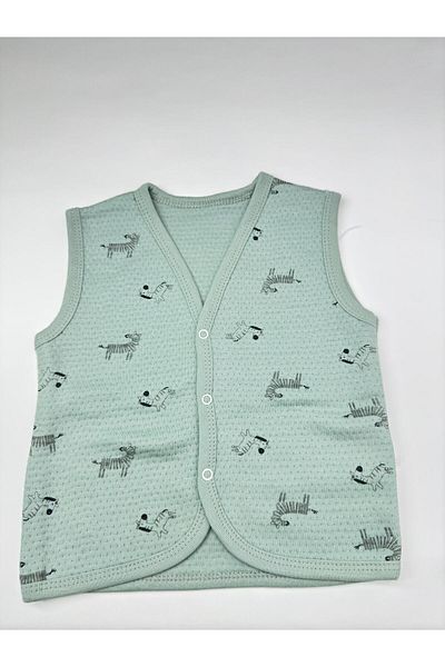 EM&FA TEKSTİL Zebra Patterned 100% Cotton Children's Vest