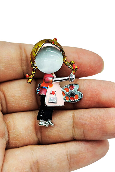 BB Renklerin Dansı Ressam Kız Broşu