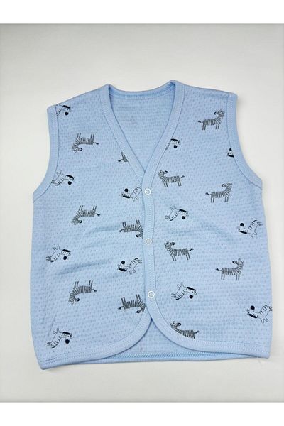 EM&FA TEKSTİL Zebra Patterned 100% Cotton Children's Vest