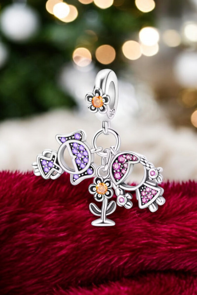 La'Vanti Designs 925 Ayar Saf Gümüş Kız Evlat Papatya Evlat Sevgisi Temalı Pı...