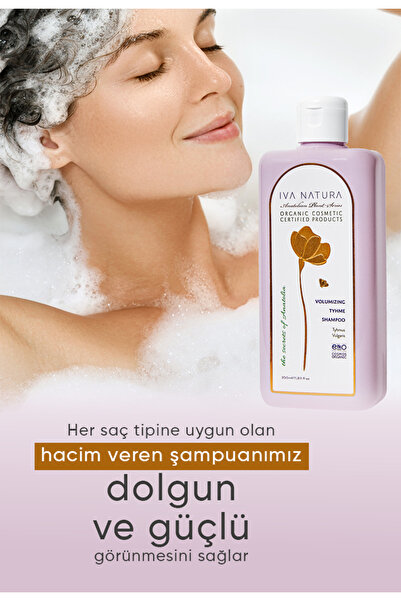 Iva Natura Saç Dökülmesine Karşı Hacim Veren Şampuan Organik Sertifikalı 350 ml