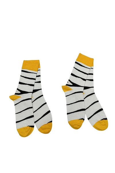 MODA 2 Pairs of Men's Socks with Zebra Print