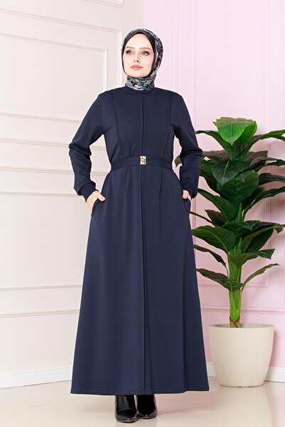 Sevitli ΠΙΛ Λεπτομερές Φόρεμα -Ναυτικό