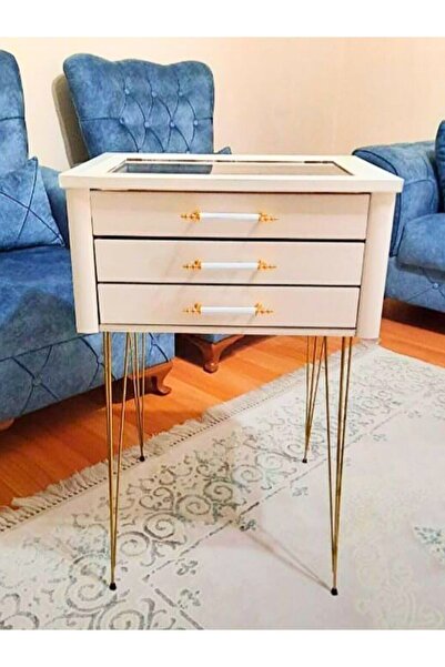 AS DESİGN 1 picior de masă din sârmă (GOLDEN YELLOW - 50 CM)