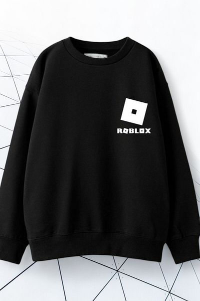 LEON CLUB Унисекс детски суитшърт за нов сезон, черен, Roblox