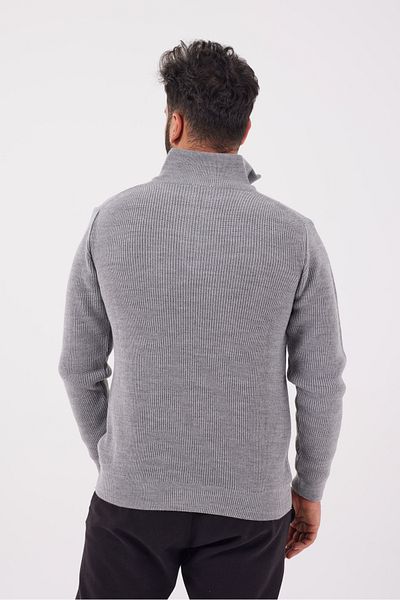 KAPTAN TRİKO Men's Wool Blended Half Zip Sweater 4444 Mod