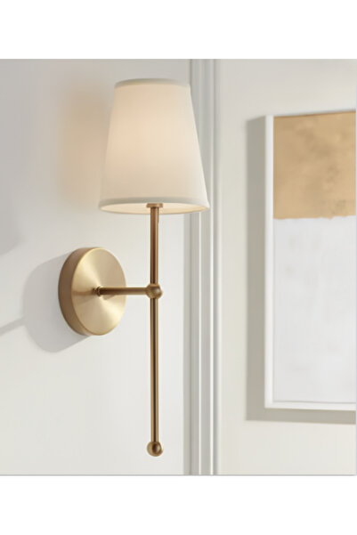 retro home design Krem Konik Şapkalı Elektrikli 1 Adet Salon Yatak Odası Duvar Aplik