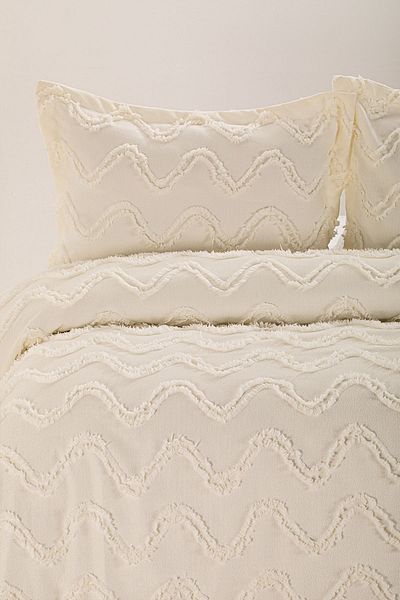 Home Collection طقم بيكيه بشرابة مزدوجة مكون من 3 قطع من إكرو