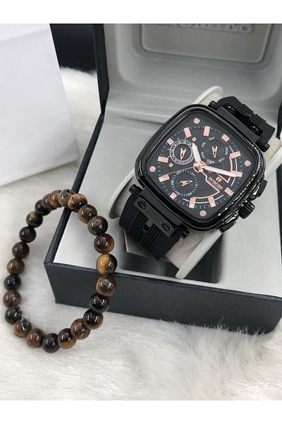 Homies Men's Watch Natural Stone Bracelet New Season with Gift Hmsek- 2024121057