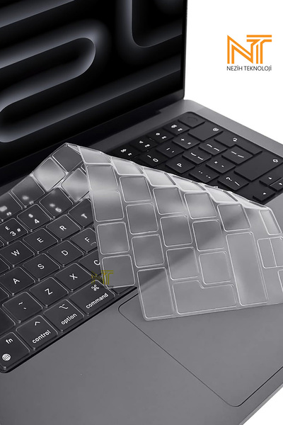Nezih Case M4 Pro / Max Uyumlu Pro 16 Inch A3186 A3403 Simli Kılıf + Şeffaf Klavye Kılıfı + Ekran Filmi