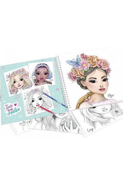 Top Model كتاب تلوين بتصميم ورقي 041246 ب_أ