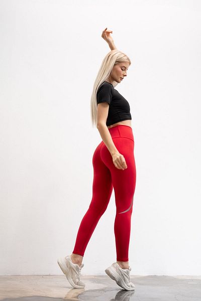 4upower Extra Soft Red Leggings - Printed Recovery
