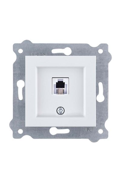 REWEL Exen Karell White Numeris Telephone Socket (Excluding Frame) 290- 000103 -250 321068