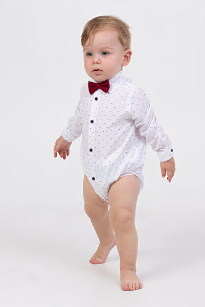 Gold Class Kidswear Leaf Patterned Salopet 4-Piece Boy's Bodysuit Set