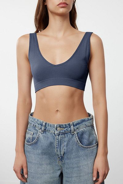 Trendyol Collection Σουτιέν Bralette Indigo χωρίς ραφές - Χωρίς Underwire Cup THMAW22SU0025