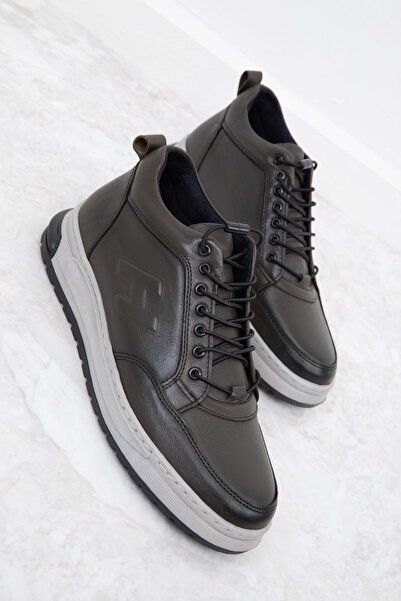 SOHO Pánské tenisky z pravé kůže Khaki – 20140