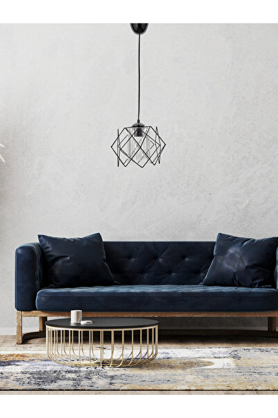 MHK Collection Modern Tasarım Labirent Model Füme Mikalı Avize 3 Adet