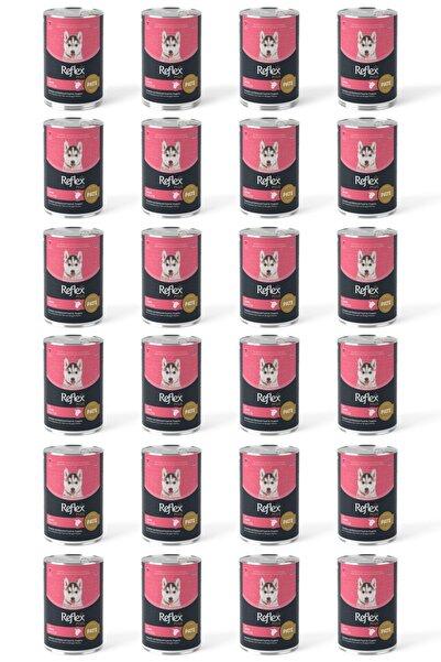 Reflex Kuzulu Parça Etli Yavru Köpek Konservesi 395 Gr 24'lü Set