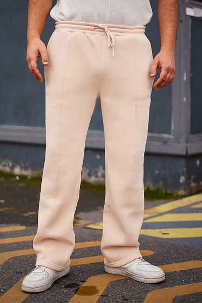 Trendyol Collection Gerade geschnittene Jogginghose mit Nähten DETAIL - Stein TMNAW25EA00005