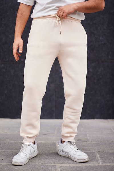 Trendyol Collection Jogginghose in Steinfarbe mit Fleece-Schnitt – elastisches Bein TMNAW21EA0264