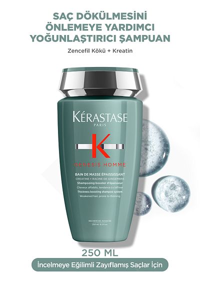 Kerastase Genesis Homme Bain De Masse Thickening Shampoo 250 ml
