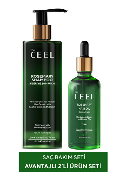 The Ceel Biberiye Şampuanı ve Biberiye Yağı Saç Bakım Seti