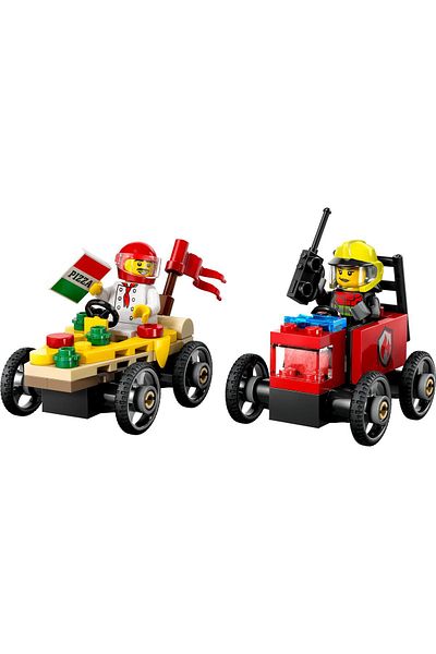 LEGO ® City Pizza Car Racing Car Vs Fire Truck Pack 60458- Set for Ages 5 and Up(70P)
