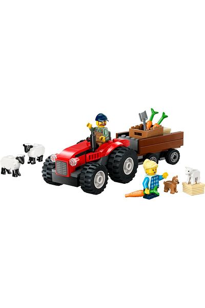 LEGO ® City Red Farm Tractor with Trailer & Sheep Toy, Playset for Kids 60461