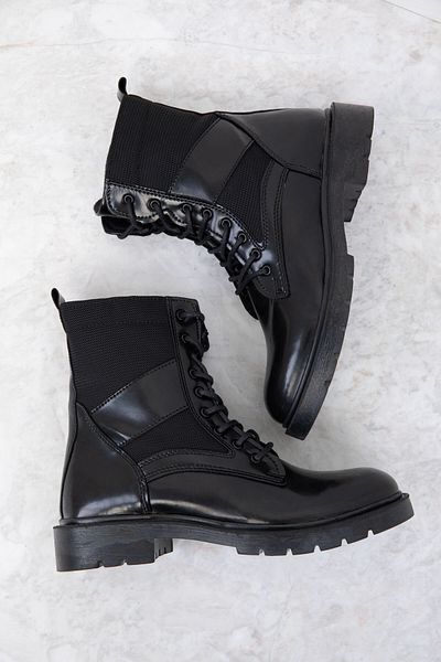 SOHO Λουστρίνι μαύρες ανδρικές μπότες - 19692 Model Bootie
