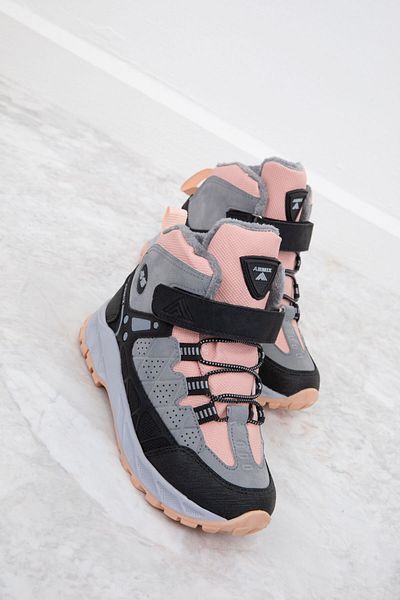 SOHO Grau-Schwarz-Lachsfarbene Kinderstiefel und Stiefeletten 20000