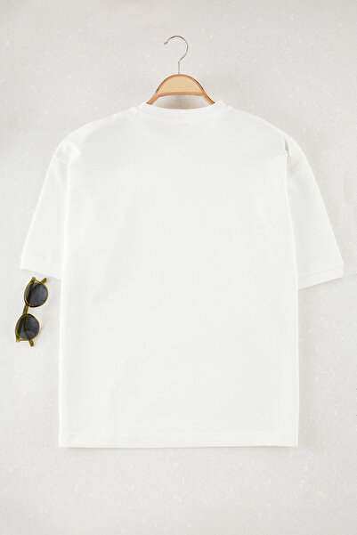Trendyol Collection Thick Premium White Boxy T-Shirt - Tmnss25Ts00080