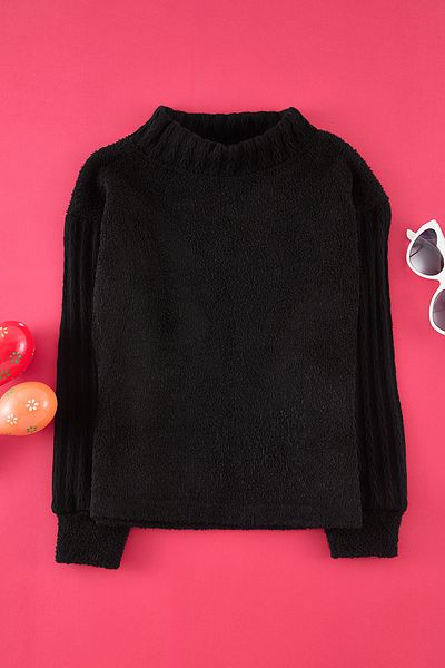 TRENDYOLKIDS Pulover negru pentru fete TKDAW25KZ00001