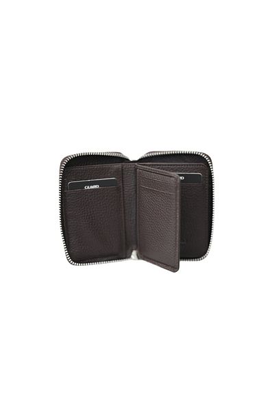 GUARD Zippered Brown Leather Wallet