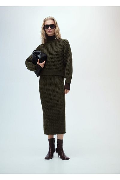 MANGO Woman Openwork Knitted Sweater