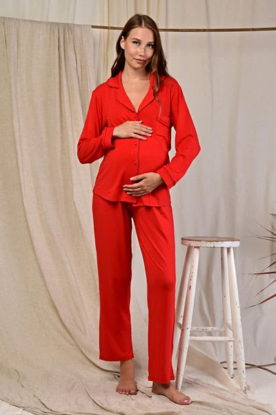 LadyMina Pijama Set pijamale de maternitate cu maneca lunga Ladymina