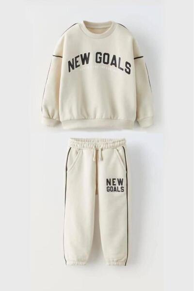 GAistKids Erkek Çocuk Yazı Detaylı Eşofman Takımı