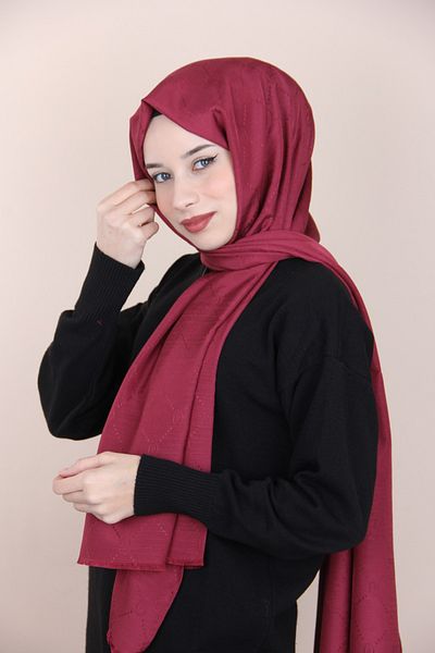 PİRAMİT DAMSON Pyramid Monogram Shawl