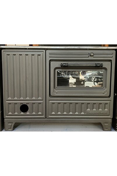 Hoşseven Mat Siyah Önden Havalı Uyuyan Yay Kapaklı Kuzine Soba Antasit