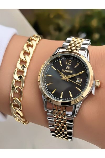 Homies Original Invoice Waterproof Women's Wrist Watch with Bracelet Gift