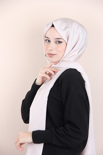 PİRAMİT Σάλι με μονόγραμμα πυραμίδας σε σκόνη