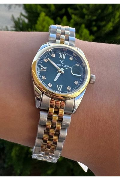Daniel Klein Women's Wrist Watch Gift with 28mm Steel Bracelet