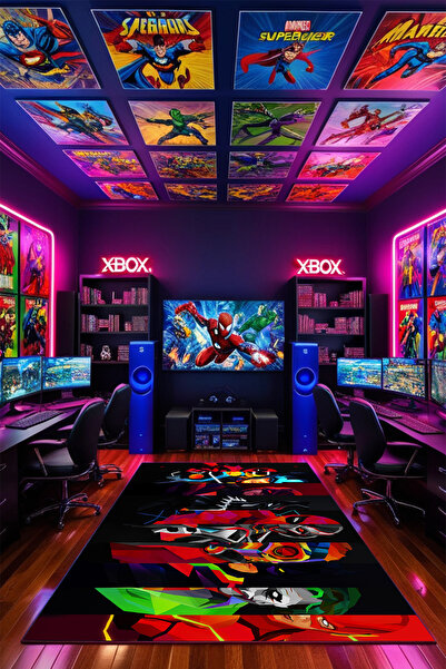 THEMODERNHANE Kaymaz Makinede Yıkanabilir Gaming Oyuncu Playstation Xbox Game...