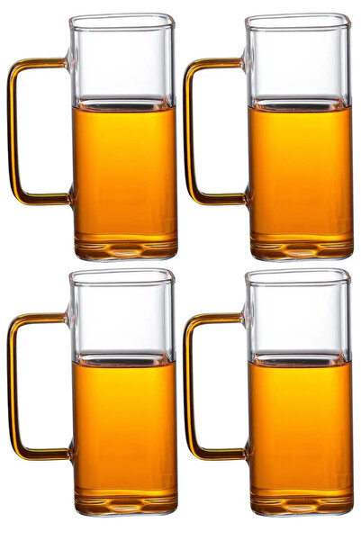 Kitchen Design Lab Yeni Stil Turuncu Renkli Borosilikat Cam Kare Nescafe,Latt...