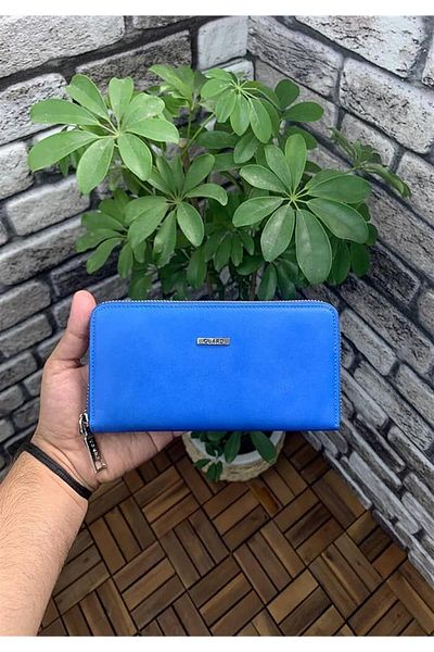 GUARD Blue Nubuck Leather Women's Wallet