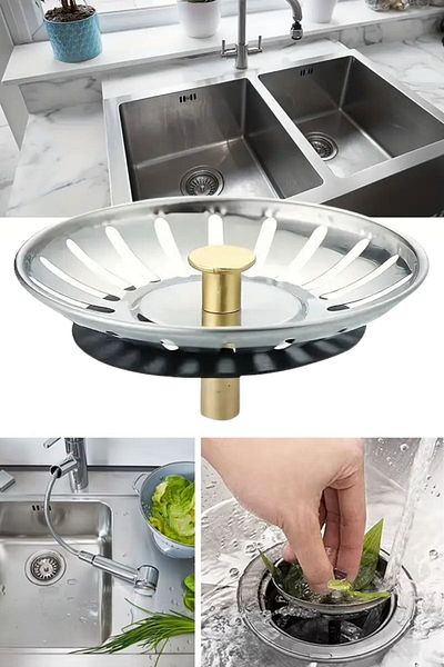 Buffer ®   Stainless Steel Kitchen Sink Sink Strainer Sink Removal Waste Food Stopper