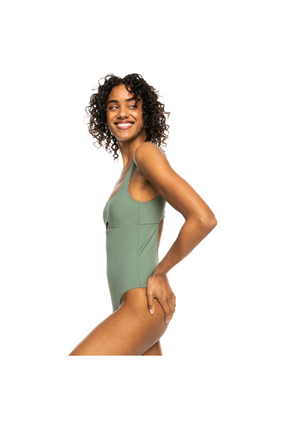 Roxy Pro The Double Line One Γυναικείο Πράσινο Μαγιό ΓΥΝΑΙΚΕΙΟ ΜΑΓΙΟ ERJX103588