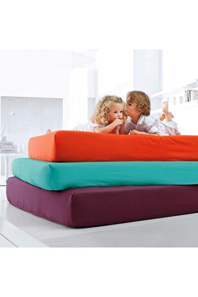 Maki Home Makitekscpercentage Cotton Light Blue 100X200+50X70 High Brim Single Fitted Sheet Set